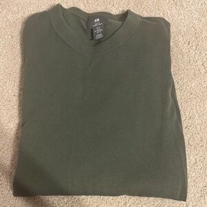 H&M Men's Olive Crewneck Sweater
